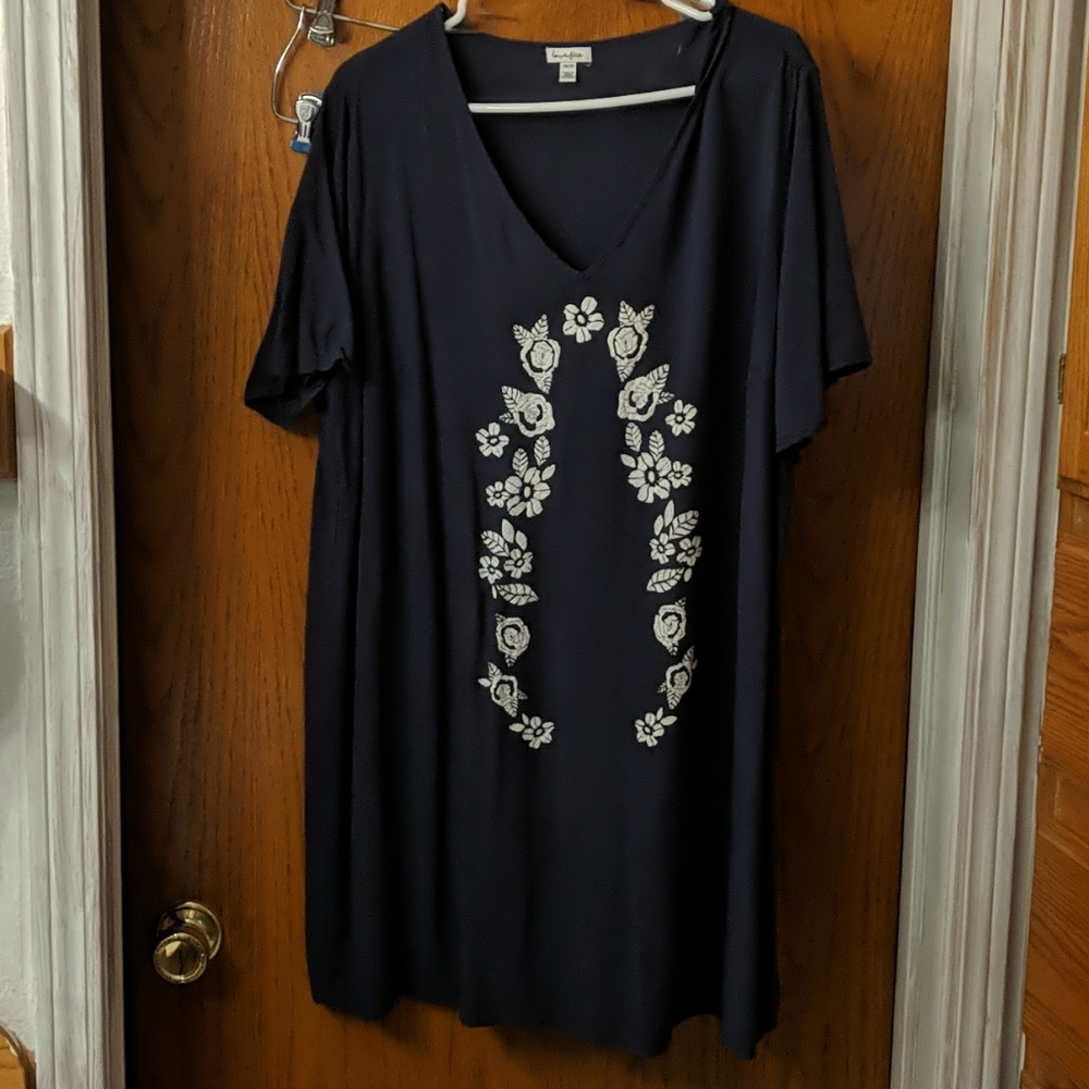 Embroidered Navy dress